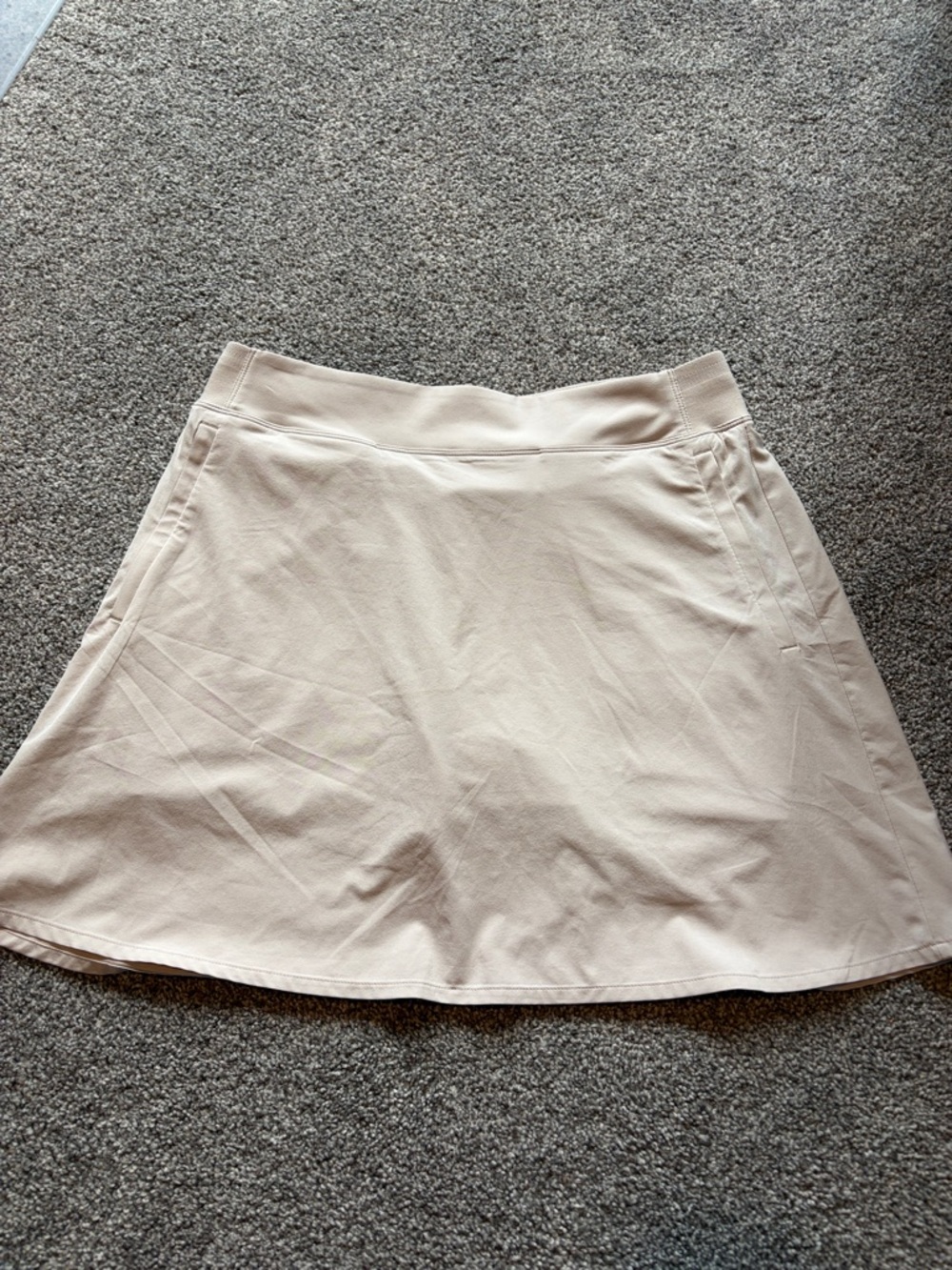 Athleta Light Cream A-Line Skirt with built in shorts